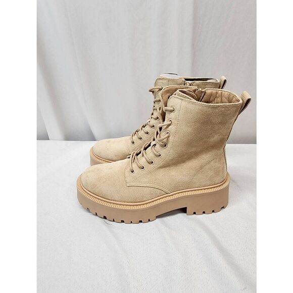 DREAM PAIRS Size 9 Women's Lace up Combat Ankle Boots Lug Sole Platform Booties - Picture 4 of 6